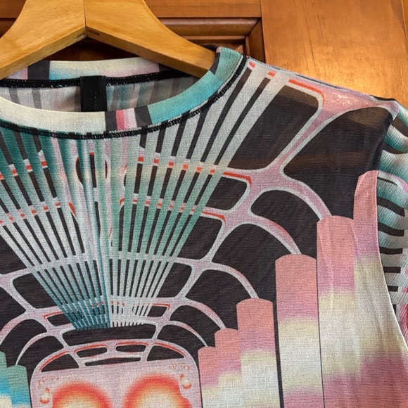 SKIMS Colorful Abstract Long Sleeve Bodysuit - Picture 11 of 13